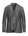 Luigi Bianchi Mantova Man Blazer Grey Size 44 Cotton, Linen, Mohair Wool In Multi