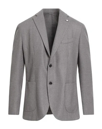 Luigi Bianchi Mantova Man Blazer Grey Size 44 Wool, Polyester In Gray