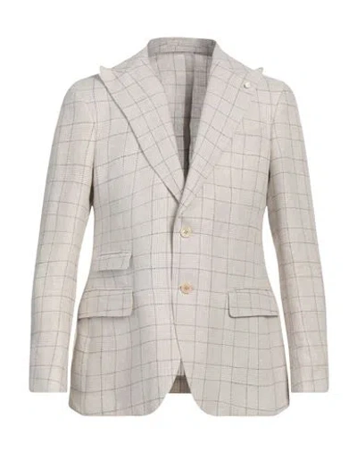 Luigi Bianchi Mantova Man Blazer Ivory Size 40 Linen, Hemp In White