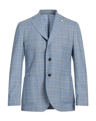 Luigi Bianchi Mantova Man Blazer Light Blue Size 38 Wool