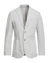 Luigi Bianchi Mantova Man Blazer Light Grey Size 50 Cotton, Elastane In Gray