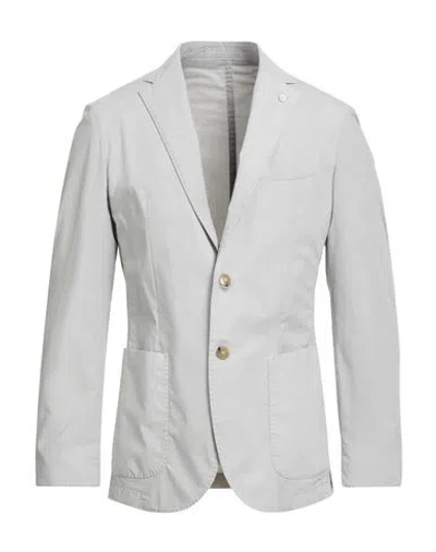 Luigi Bianchi Mantova Man Blazer Light Grey Size 50 Cotton, Elastane In Gray