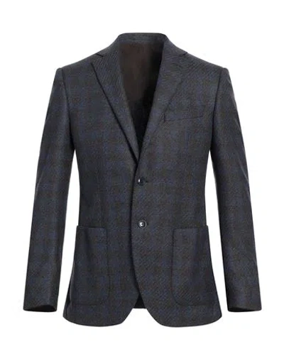 Luigi Bianchi Mantova Man Blazer Midnight Blue Size 38 Wool, Polyamide, Cotton