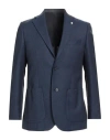 Luigi Bianchi Mantova Man Blazer Midnight Blue Size 40 Silk, Wool In Blue