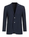 Luigi Bianchi Mantova Man Blazer Midnight Blue Size 40 Wool In Blue