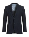 Luigi Bianchi Mantova Man Blazer Midnight Blue Size 40 Wool In Blue
