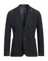 Luigi Bianchi Mantova Man Blazer Midnight Blue Size 40 Virgin Wool, Polyester In Blue