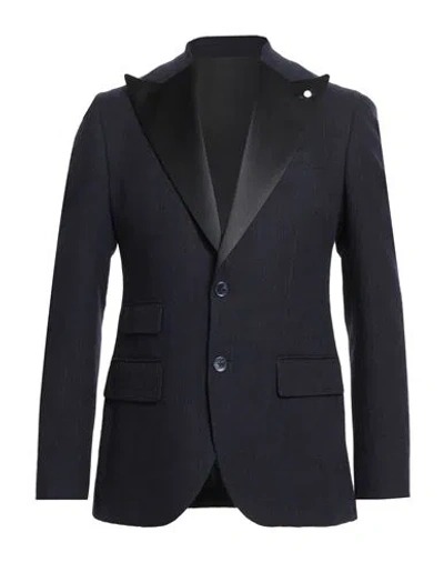 Luigi Bianchi Mantova Man Blazer Midnight Blue Size 42 Wool, Polyamide