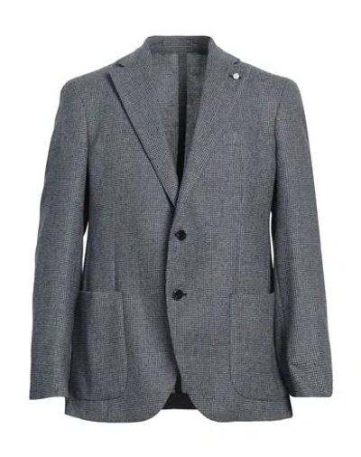 Luigi Bianchi Mantova Man Blazer Midnight Blue Size 44 Wool, Alpaca Wool, Polyester