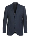 Luigi Bianchi Mantova Man Blazer Midnight Blue Size 46 Wool In Blue