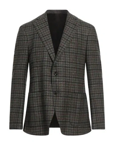Luigi Bianchi Mantova Man Blazer Military Green Size 40 Virgin Wool, Silk, Cashmere