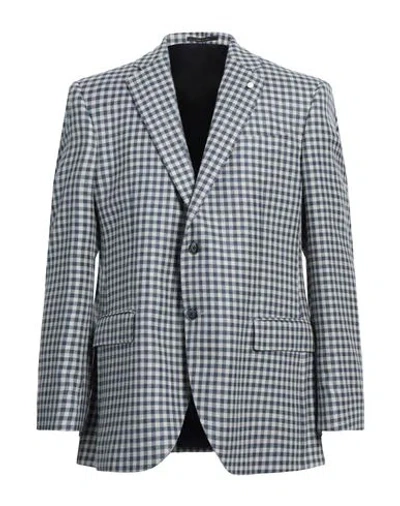 Luigi Bianchi Mantova Man Blazer Navy Size 44 Virgin Wool, Wool, Silk In Navy Blue