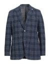 Luigi Bianchi Mantova Man Blazer Navy Size 42 Cotton, Linen In Blue