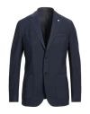Luigi Bianchi Mantova Man Blazer Navy Size 46 Virgin Wool, Mohair Wool In Blue