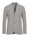 Luigi Bianchi Mantova Man Blazer Taupe Size 38 Cotton In Gray