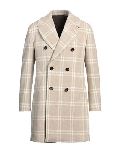 Luigi Bianchi Mantova Man Coat Beige Size 42 Virgin Wool, Cashmere