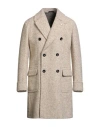 Luigi Bianchi Mantova Man Coat Cream Size 40 Virgin Wool In Neutral