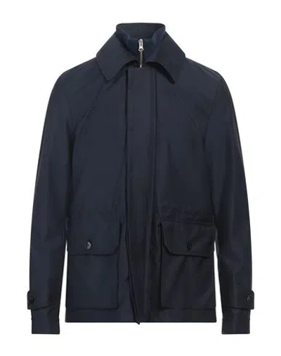 Luigi Bianchi Mantova Man Jacket Midnight Blue Size 38 Wool, Polyamide