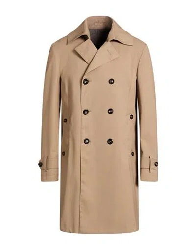 Luigi Bianchi Mantova Man Overcoat & Trench Coat Khaki Size 40 Virgin Wool, Polyester, Elastane In Brown