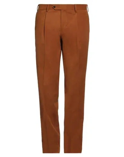Luigi Bianchi Mantova Man Pants Camel Size 40 Cotton, Elastane In Beige