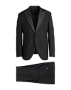 Luigi Bianchi Mantova Man Suit Black Size 42 Virgin Wool, Mohair Wool In Black