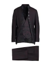 Luigi Bianchi Mantova Man Suit Burgundy Size 50 Polyester, Virgin Wool, Elastane