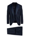 Luigi Bianchi Mantova Man Suit Midnight Blue Size 46 Virgin Wool, Elastane