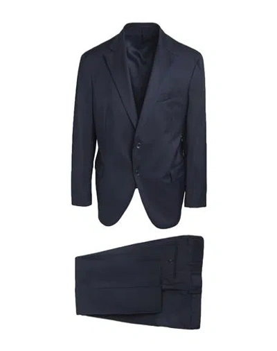 Luigi Bianchi Mantova Man Suit Midnight Blue Size 50 Virgin Wool, Elastane