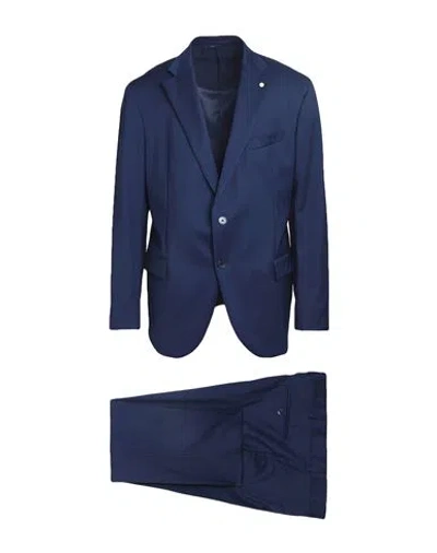 Luigi Bianchi Mantova Man Suit Navy Size 50 Virgin Wool, Elastane