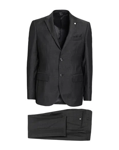Luigi Bianchi Mantova Man Suit Steel Grey Size 38 Wool