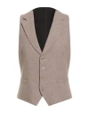 Luigi Bianchi Mantova Man Tailored Vest Beige Size 40 Cashmere