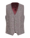 Luigi Bianchi Mantova Man Tailored Vest Burgundy Size 42 Wool, Polyamide In Multi