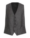 Luigi Bianchi Mantova Man Tailored Vest Charcoal Size 48 Wool, Polyester
