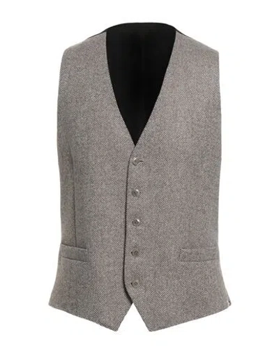 Luigi Bianchi Mantova Man Tailored Vest Chocolate Brown Size 42 Wool, Cashmere