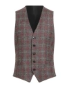 Luigi Bianchi Mantova Man Tailored Vest Rust Size 46 Wool, Polyester
