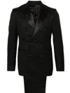 Luigi Bianchi Mantova Peak-lapels Double-breasted Suit In Schwarz