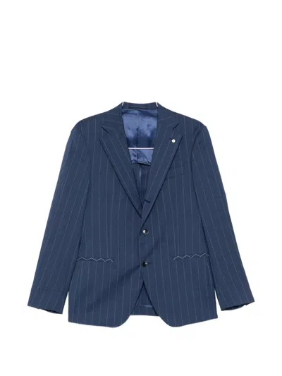 Luigi Bianchi Mantova Pinstripe-pattern Suit In Blue