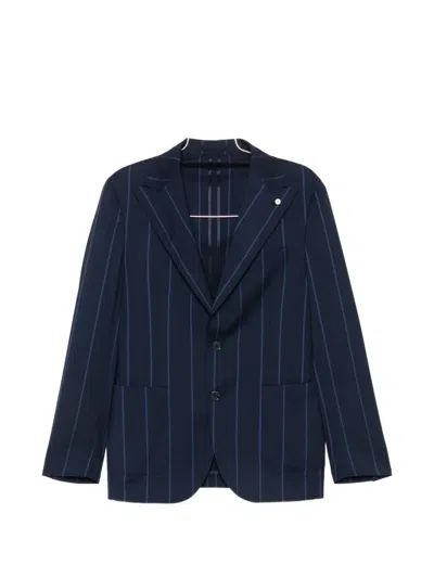 Luigi Bianchi Mantova Pinstripe-pattern Suit In Blue
