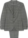 Luigi Bianchi Mantova Prince Of Wales Check Suit In Grey