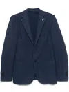 Luigi Bianchi Mantova Single-breasted Blazer In Blue
