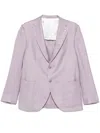 Luigi Bianchi Mantova Single-breasted Blazer In Purple