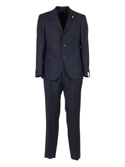 Luigi Bianchi Mantova Single-breasted Suit In Blue
