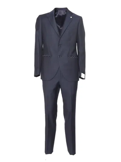 Luigi Bianchi Mantova Single-breasted Suit In Blue