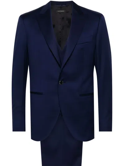 Luigi Bianchi Mantova Single-breasted Three-piece Suit In Blue