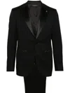 Luigi Bianchi Mantova Single-breasted Three-piece Suit In Schwarz