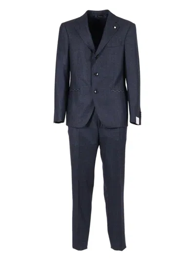 Luigi Bianchi Mantova Single-breasted Wool Suit In Blue
