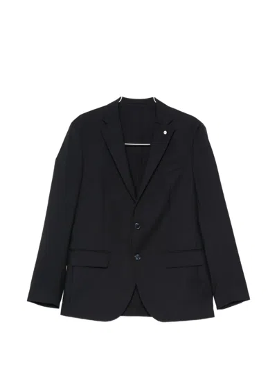 Luigi Bianchi Mantova Single-breasted Notched-lapels Suit In Black