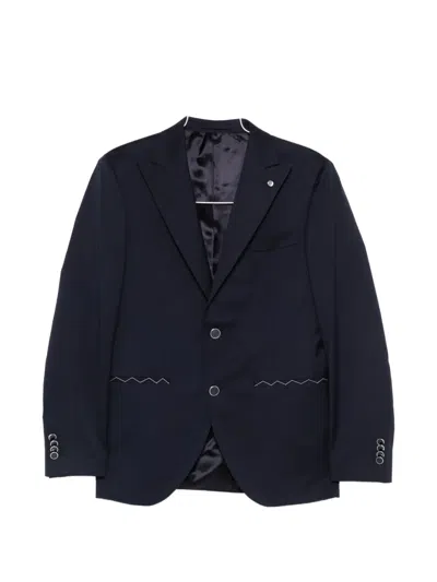 Luigi Bianchi Mantova Single-breasted Suit (set Of Three) In Black