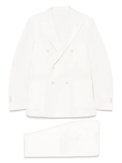 LUIGI BIANCHI MANTOVA SLUB-TEXTURE SUIT