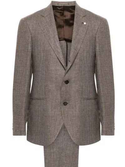 Luigi Bianchi Mantova Suit In Brown